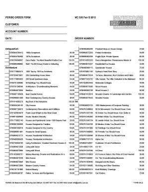 Peribo Order Form