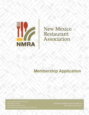 New Mexico Restaurant Association Membership Application