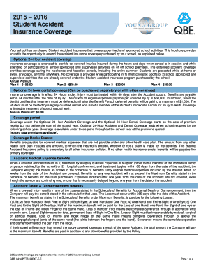 Student Accident Insurance Enrollment Form