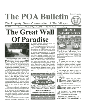 POA Bulletin Membership Form
