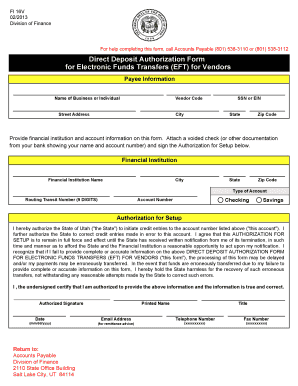 Direct Deposit Authorization Form