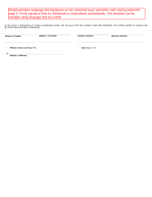 Real Estate Tax Proration Agreement