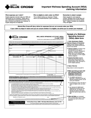 Wellness Spending Account Claim Form