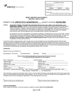 Mercy Housing Management Housing Application