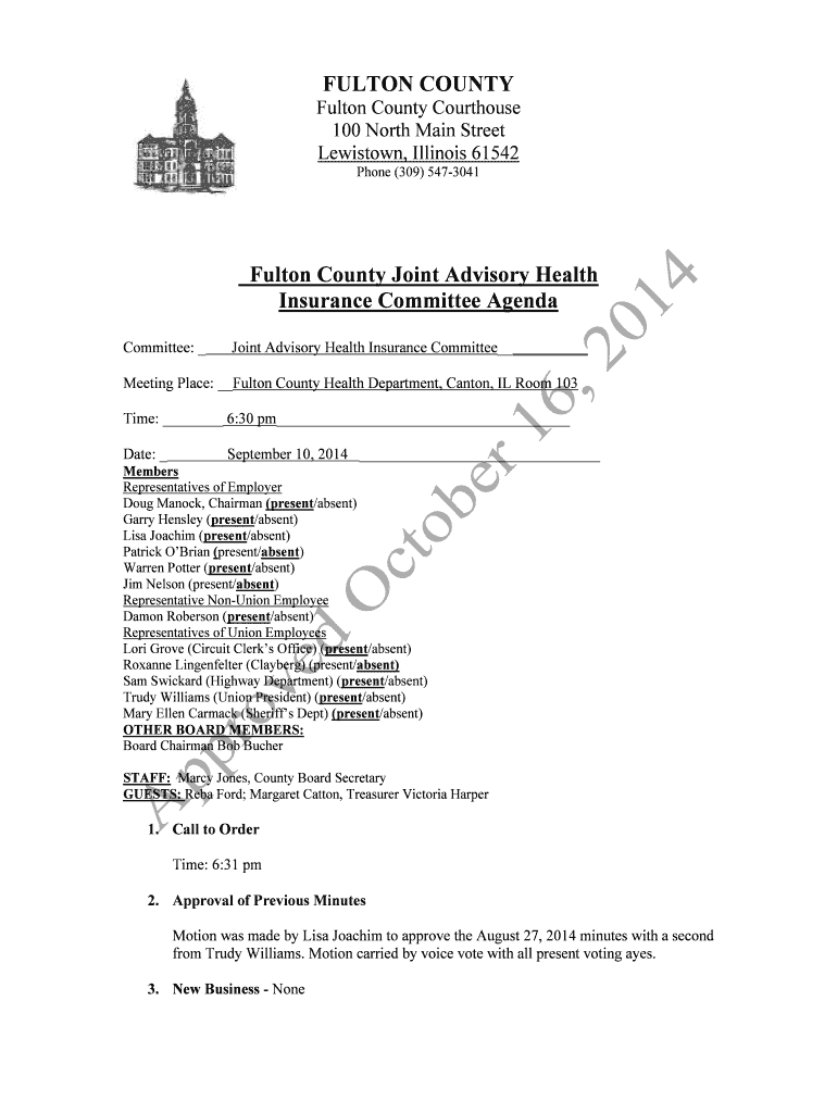 Fillable Online FULTON COUNTY Fulton County Courthouse 100 North Main
