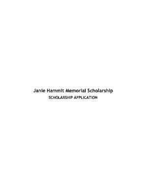 Janie Hammit Memorial Scholarship