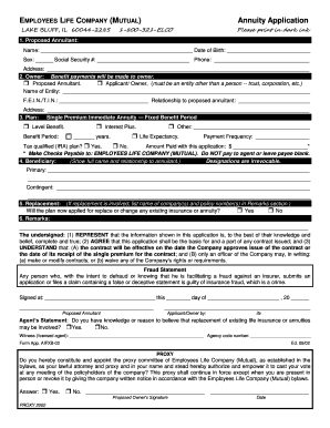 Annuity Application Form