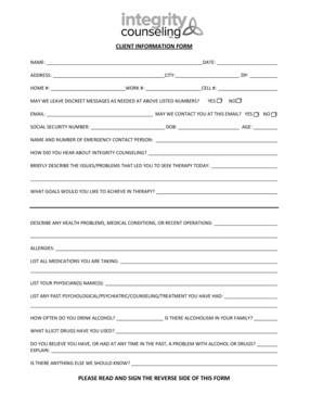 Client Information Form