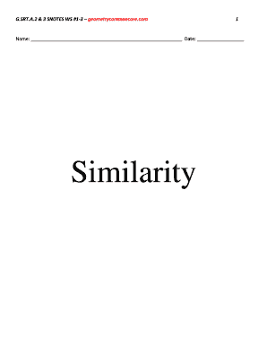 Geometry Similarity Worksheet