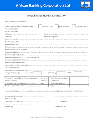 Foreign Funds Transfer Application