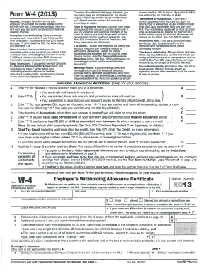 Form W-4 (2013)