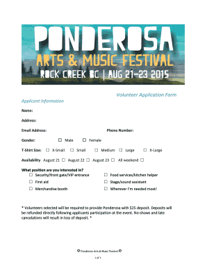 Volunteer Application Form
