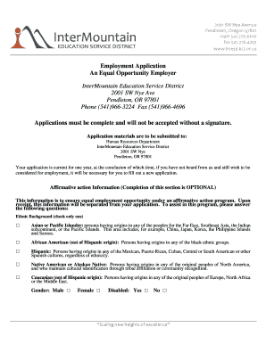 Employment Application Form