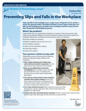 Incident Report Form for Slips and Falls