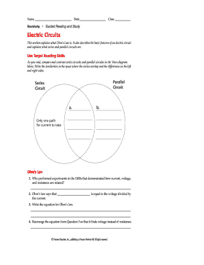 Electric Circuits Study Guide