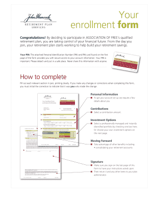 Retirement Plan Enrollment Form
