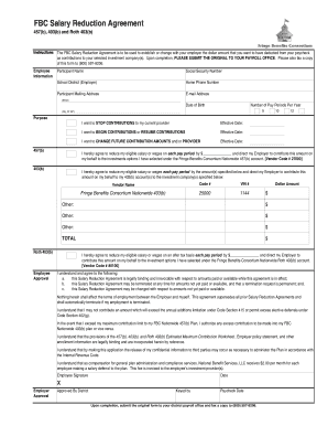 FBC Salary Reduction Agreement