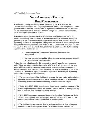 Risk Management Self-Assessment Test