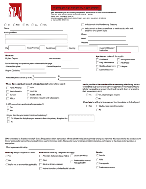 SRA Membership Application Form