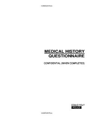 Police Medical History Questionnaire