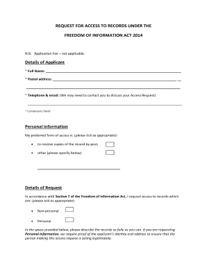 Freedom of Information Request Form