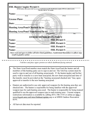FHL Hunter Angler Permit