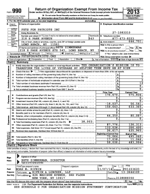 Form 990 Return of Organization Exempt From Income Tax