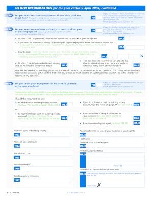 UK Self Assessment Tax Return Form