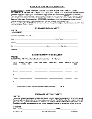Request for Reimbursement