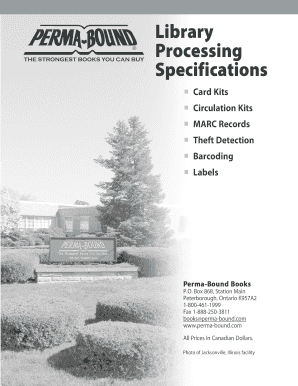 Library Processing Order Form