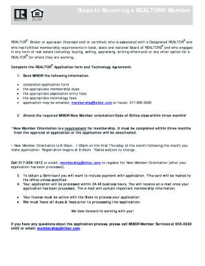 REALTOR Membership Application Form