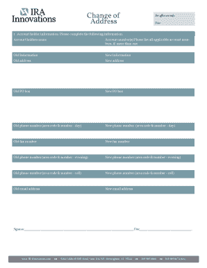 Account Information Change Form