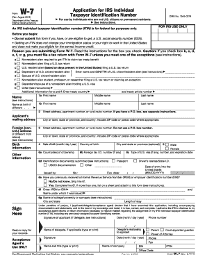 IRS Form W-7 Application