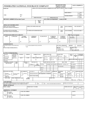 Federated National Homeowner Application