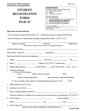 Student Verification Form