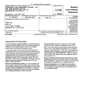 Form 1098-E Student Loan Interest Statement