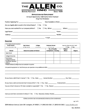 Employment Application Form