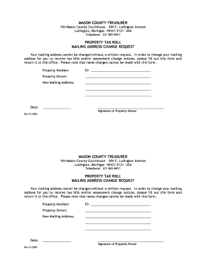Mason County Property Tax Mailing Address Change Request