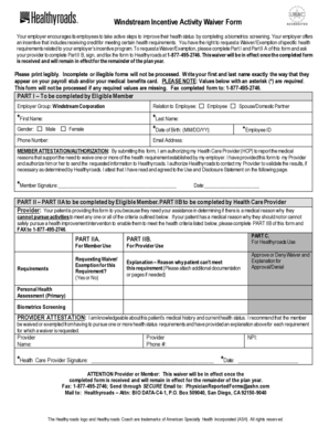 Windstream Incentive Activity Waiver Form