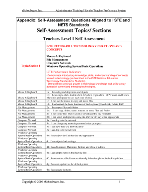 Teacher Proficiency System Self-Assessment