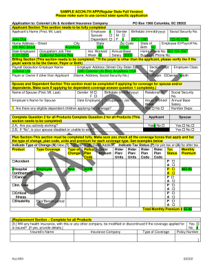 Colonial Life Accident Insurance Application