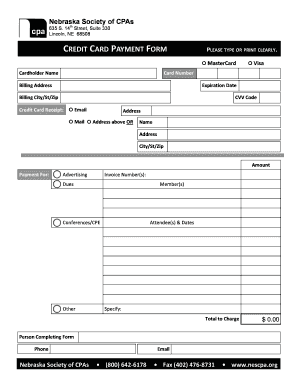 635 S 14th Street Suite 330 Lincoln NE 68508 CREDIT ARD - nescpa