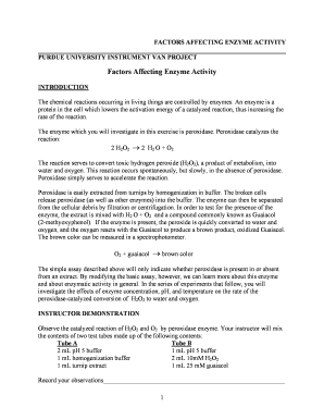 Enzyme Activity Lab Report