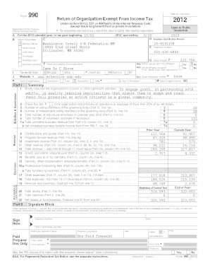 Form 990 2012