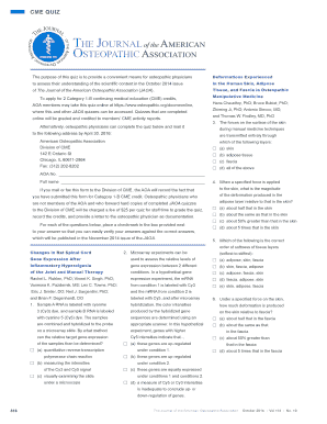 CME Quiz for Osteopathic Physicians