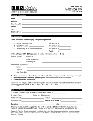 Donation Form