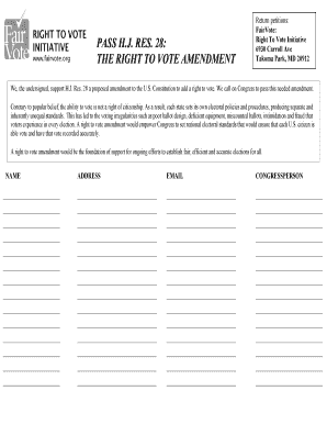 Right to Vote Amendment Petition