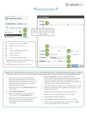 Schoology Assignment Template
