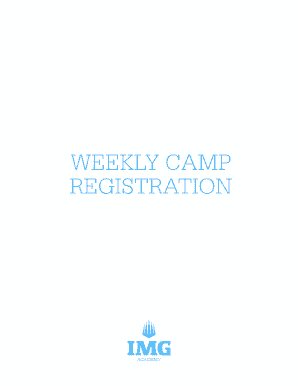 IMG Academy Weekly Camp Registration Form