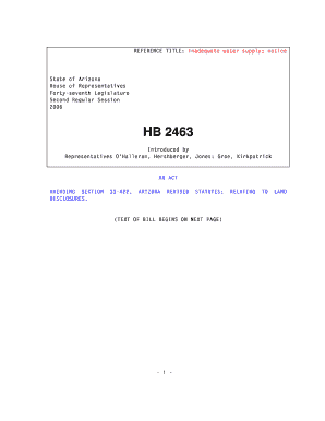 Arizona Land Disclosure Affidavit